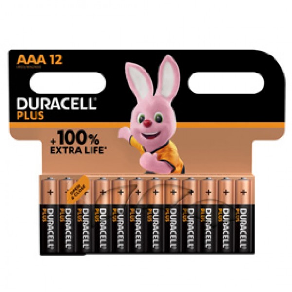 Blister 12 pile MiniStilo AAA - Plus 100 - Duracell Blister 12 pile MiniStilo AAA - Plus 100 - Duracell