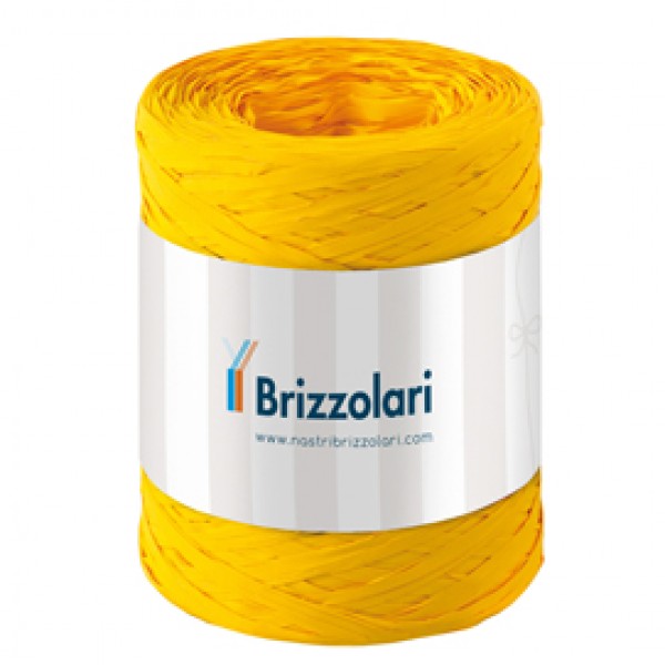 Nastro Rafia sintetica - giallo 02 - 5mmx200mt - Brizzolari