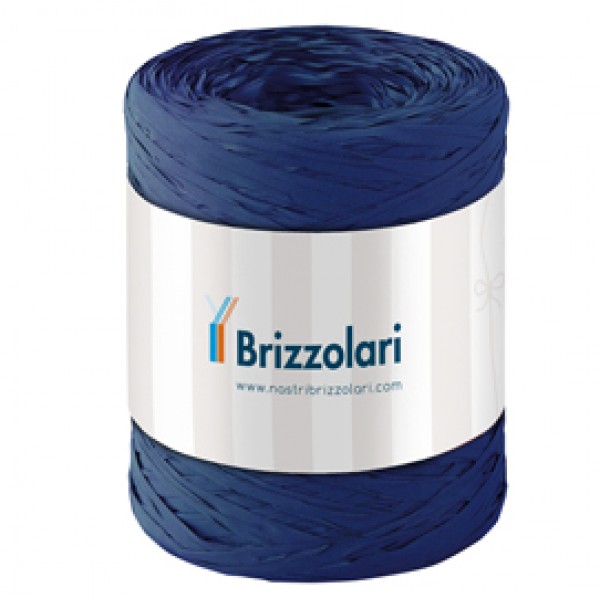 Nastro Rafia sintetica - blu scuro 37 - 5mmx200mt - Brizzolari