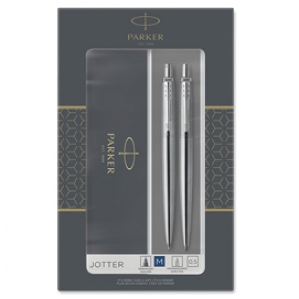 Gift set Jotter Stainless Steel CT - portamine 0,5 mm / sfera M - Parker Gift set Jotter Stainless Steel CT - portamine 0,5 mm / sfera M - Parker