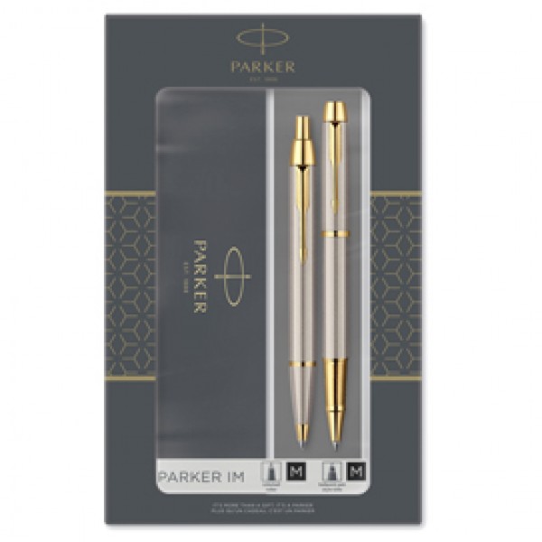 Gift Set Sfera M + Stilografica M IM Brushed metal GT - Parker Gift Set Sfera M + Stilografica M IM Brushed metal GT - Parker