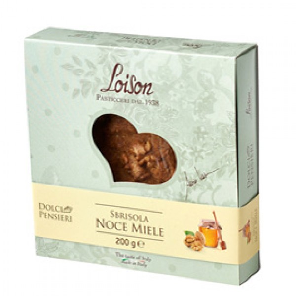 Torta sbrisola noce miele - 200 gr - Loison Torta sbrisola noce miele - 200 gr - Loison