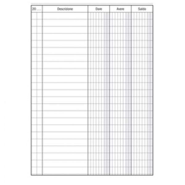 Registro Dare-Avere-Saldo - 96 pagine - 17 x 12 cm - DU133300000 - Data Ufficio Registro Dare-Avere-Saldo - 96 pagine - 17 x 12 cm - DU133300000 - Data Ufficio