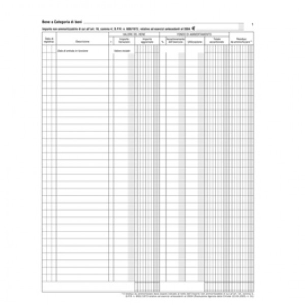 Registro beni ammortizzabili - 45 pagine numerate - 31 x 24,5 cm - DU136800000 - Data Ufficio Registro beni ammortizzabili - 45 pagine numerate - 31 x 24,5 cm - DU136800000 - Data Ufficio