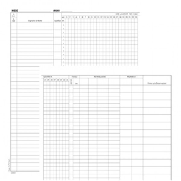 Registro presenze mensili - 48 pagine - 31 x 24,5 cm - DU131301200 - Data Ufficio Registro presenze mensili - 48 pagine - 31 x 24,5 cm - DU131301200 - Data Ufficio