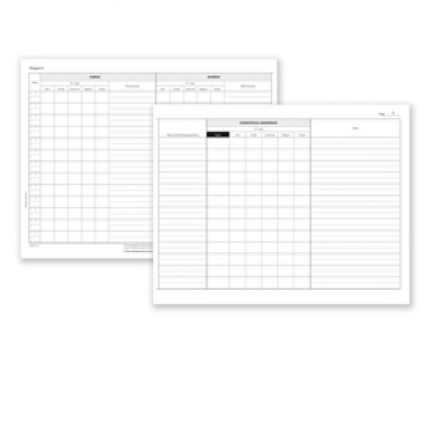 Registro carico/scarico suini - 23 pagine numerate - 31 x 24,5 cm - DU138311000 - Data ufficio