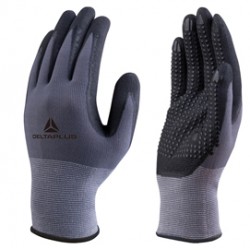 Guanti Wet&dry VV636BL - poliammide - palmo in nitrile - taglia 07 - blu/nero - Deltaplus