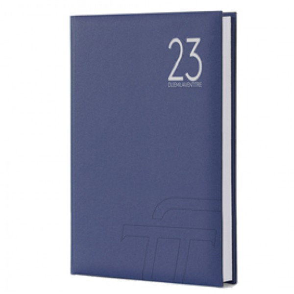 Agenda giornaliera Text 2023 - carta plastificata imbottita - 15 x 21 cm - blu - InTempo Agenda giornaliera Text 2023 - carta plastificata imbottita - 15 x 21 cm - blu - InTempo