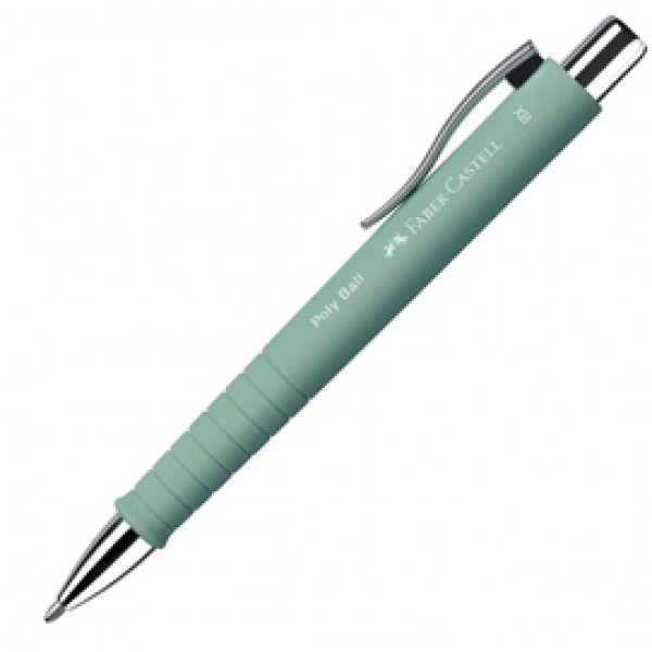 Penna a sfera a scatto Poly Ball - Punta 0,7mm - fusto verde menta - Faber-Castell Penna a sfera a scatto Poly Ball - Punta 0,7mm - fusto verde menta - Faber-Castell