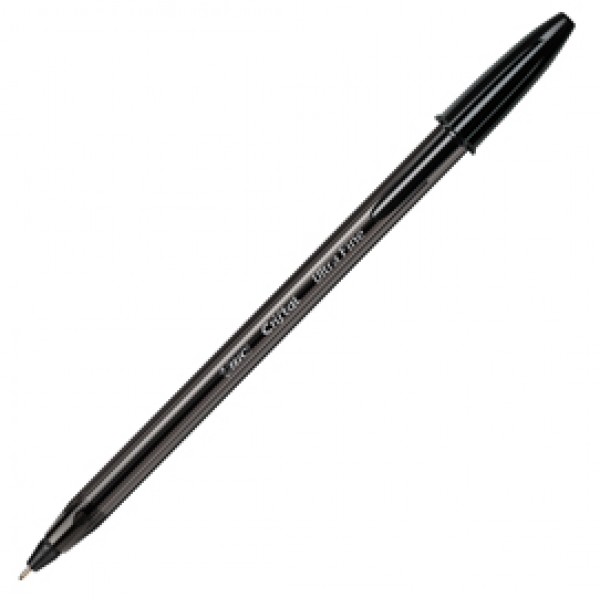 Penna a sfera con cappuccio Cristal® Exact - punta 0,7 mm - nero - Bic - scatola 20 pezzi Penna a sfera con cappuccio Cristal® Exact - punta 0,7 mm - nero - Bic - scatola 20 pezzi