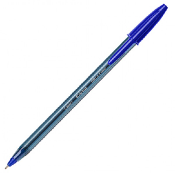Penna a sfera con cappuccio Cristal® Exact - punta 0,7 mm - blu - Bic - scatola 20 pezzi Penna a sfera con cappuccio Cristal® Exact - punta 0,7 mm - blu - Bic - scatola 20 pezzi