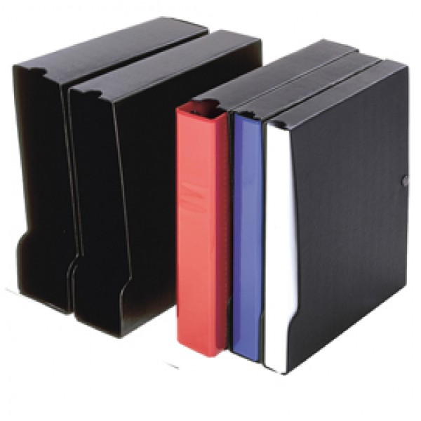 Custodia per raccoglitore 100 - 22x30 cm - dorso 13,5 cm - A4 - nero - Sei Rota Custodia per raccoglitore 100 - 22x30 cm - dorso 13,5 cm - A4 - nero - Sei Rota