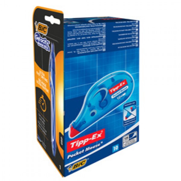 Correttore a nastro Pocket Mouse Tipp-Ex + penna Gelocity QuickDry Bic - promo box 10 + 1 pezzi Correttore a nastro Pocket Mouse Tipp-Ex + penna Gelocity QuickDry Bic - promo box 10 + 1 pezzi