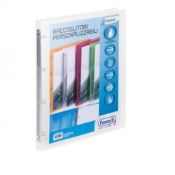 Raccoglitore personalizzabile Lumina - PP - 4 anelli tondi D15 - 22x30cm - trasparente - Favorit