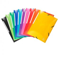 Cartelle 3L con elastici Iderama - A4 - 10 colori assortiti - Exacompta