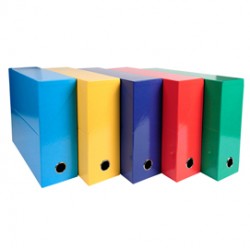 Scatola progetto Iderama - 5 colori assortiti classici - dorso 90mm - 25x33cm - Exacompta