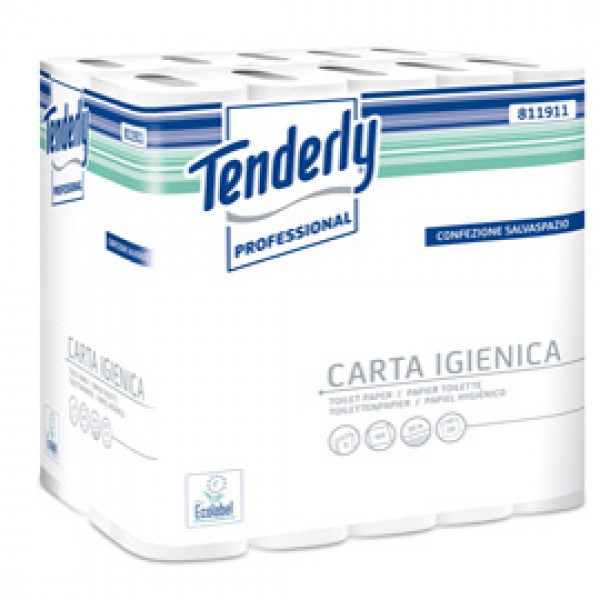 Carta igienica salvaspazio Tenderly - 160 strappi - diametro 9,9 cm - 9,3 cm x 20 mt - Tenderly Professional - pacco 30 rotoli Carta igienica salvaspazio Tenderly - 160 strappi - diametro 9,9 cm - 9,3 cm x 20 mt - Tenderly Professional - pacco 30 rotoli