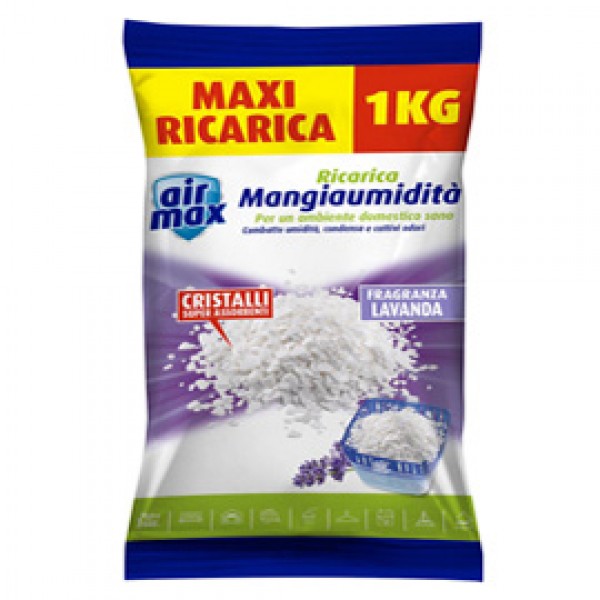 Ricarica sali assorbiumidità - lavanda - 1 kg - Air Max Ricarica sali assorbiumidità - lavanda - 1 kg - Air Max