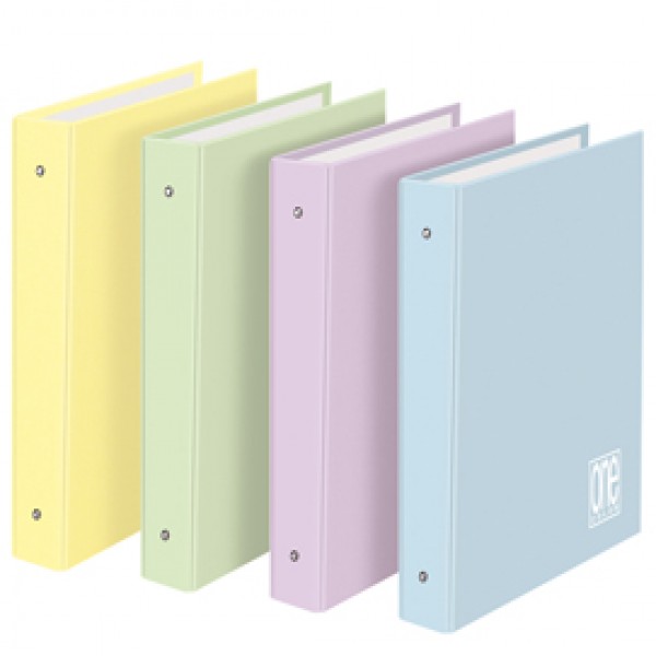 Raccoglitore One Color Pastel - A4 - 26 x 32 cm - dorso 4 cm - 4 anelli 30 mm - colori assortiti - Blasetti Raccoglitore One Color Pastel - A4 - 26 x 32 cm - dorso 4 cm - 4 anelli 30 mm - colori assortiti - Blasetti