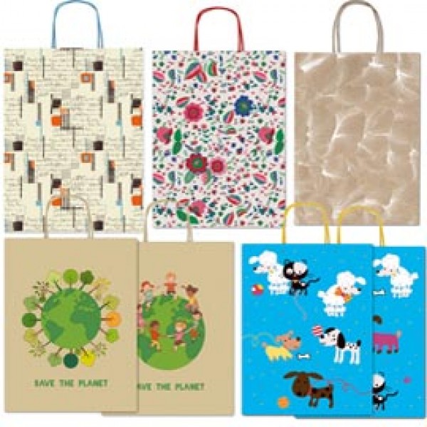 Shoppers - con manici - 16 x 21 x 8cm - fantasie assortite - Rex Sadoch Shoppers - con manici - 16 x 21 x 8cm - fantasie assortite - Rex Sadoch