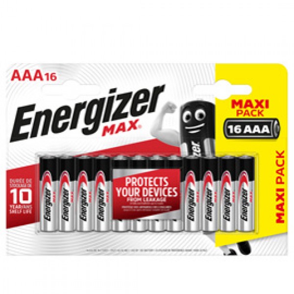 Pile ministilo AAA - 1,5V - Energizer max - blister 16 pezzi Pile ministilo AAA - 1,5V - Energizer max - blister 16 pezzi