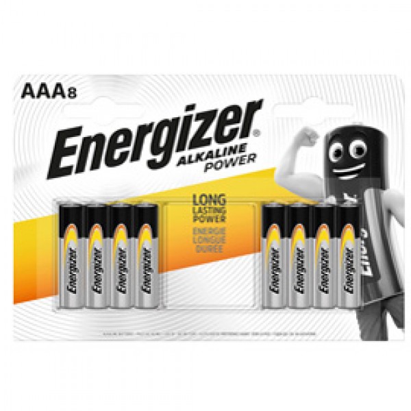 Pile Ministilo AAA - 1,5V - Energizer Alkaline Power - blister 8 pezzi Pile Ministilo AAA - 1,5V - Energizer Alkaline Power - blister 8 pezzi