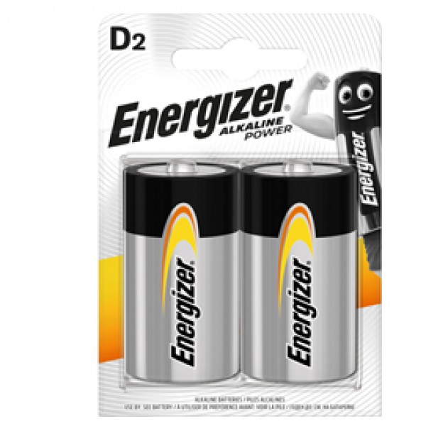 Pile torcia D - 1,5V - Energizer Alkaline Power - blister 2 pezzi Pile torcia D - 1,5V - Energizer Alkaline Power - blister 2 pezzi