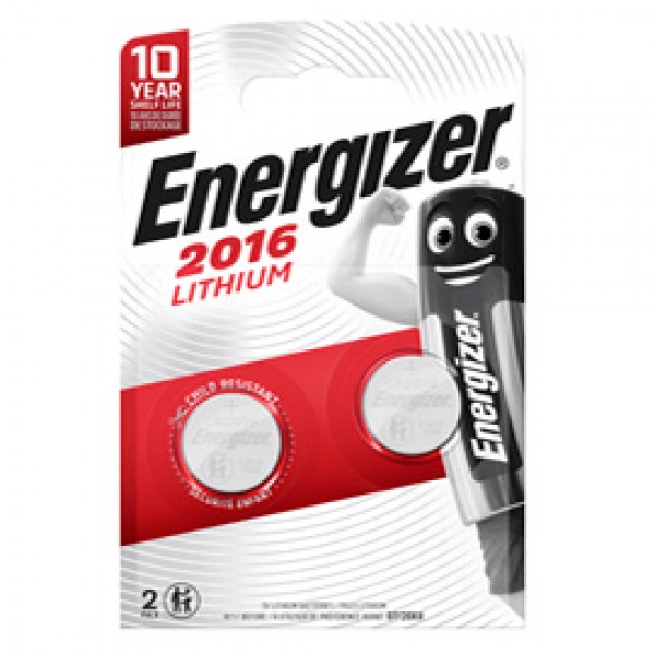 Pile CR2016 Lithium - 3V - Energizer specialistiche - blister 2 pezzi Pile CR2016 Lithium - 3V - Energizer specialistiche - blister 2 pezzi
