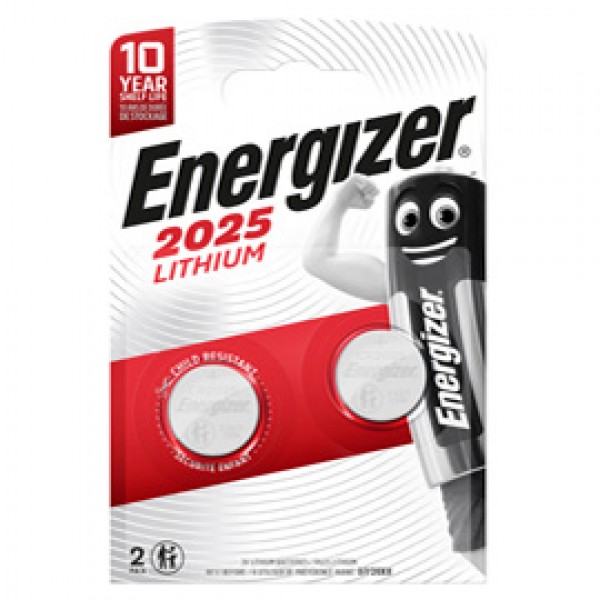 Pile CR2025 Lithium - 3V - Energizer specialistiche - blister 2 pezzi Pile CR2025 Lithium - 3V - Energizer specialistiche - blister 2 pezzi
