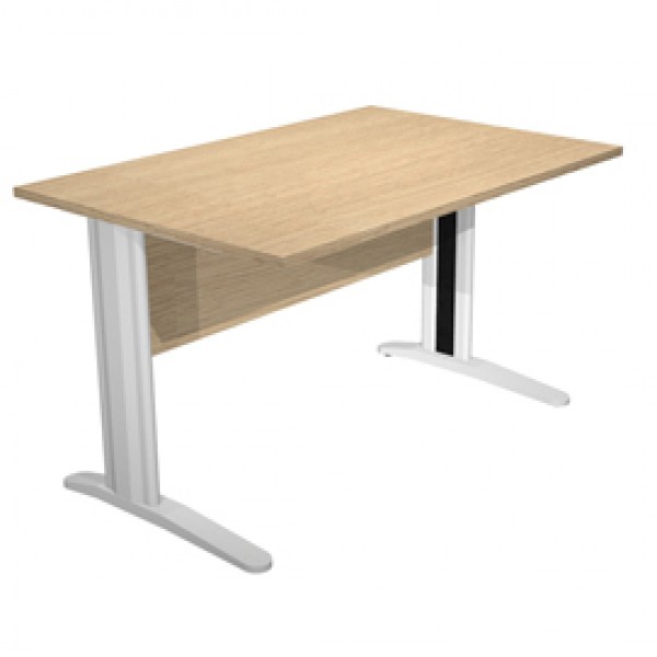 Scrivania Easy fianchi verniciati effetto cromato - lineare - 120 x 80 x 72 cm - rovere - Artexport Scrivania Easy fianchi verniciati effetto cromato - lineare - 120 x 80 x 72 cm - rovere - Artexport