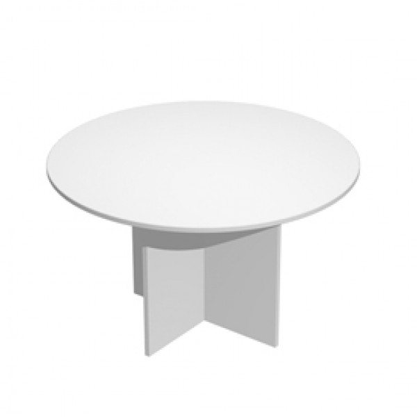 Tavolo riunione Easy - 4 posti - diametro 120 cm - altezza 72 cm - bianco - Artexport