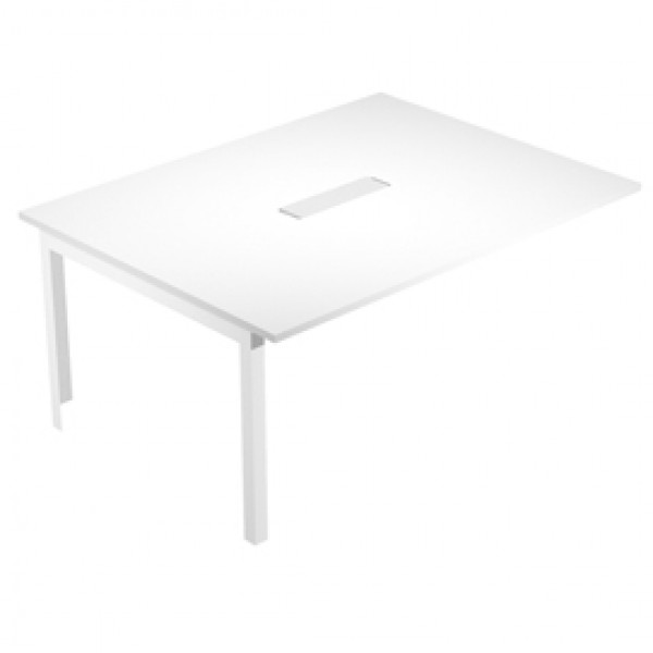 Modulo aggiuntivo per tavolo riunioni Agorà - 6 posti - 160x120x72,5 cm - bianco - Artexport