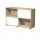 Libreria bassa Tetris a 2 ripiani ante scorrevoli - 120x35x79 cm - bianco/rovere - Artexport