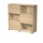 Libreria bassa Tetris a 3 ripiani ante scorrevoli - 120x35x116 cm - rovere/rovere - Artexport