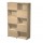 Libreria alta Tetris - 5  ripiani - ante scorrevoli - 120 x 35 x 191 cm - rovere/rovere - Artexport