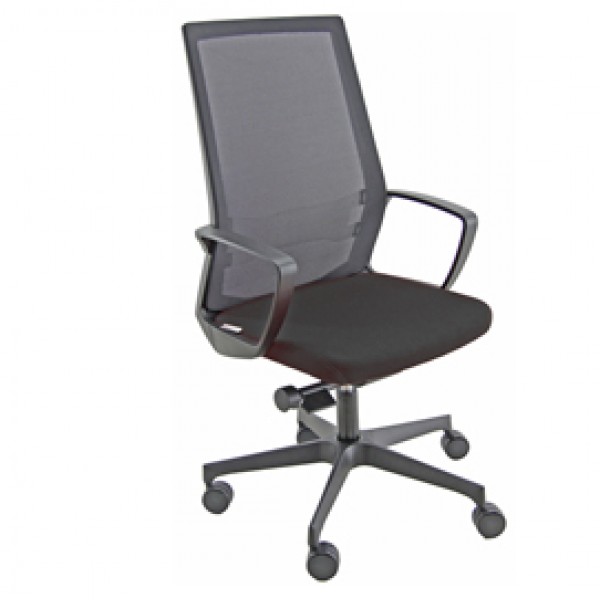 Poltrona semidirezionale I70 - con braccioli inclusi - nero/nero - Unisit Poltrona semidirezionale I70 - con braccioli inclusi - nero/nero - Unisit