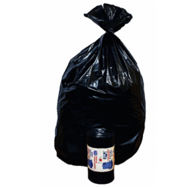 Sacchi - 90 x 120 cm - 130 L - 63 micron - nero - Rolsac - conf. 10 pezzi Sacchi - 90 x 120 cm - 130 L - 63 micron - nero - Rolsac - conf. 10 pezzi