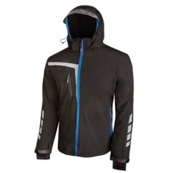 Giacca da lavoro SoftShell Quick - nero/blu - taglia M - U-Power