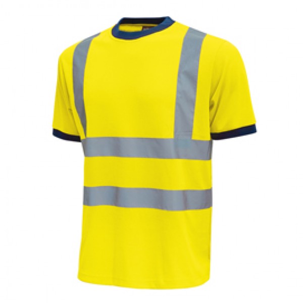 T-shirt alta visibilità Glitter - taglia L - giallo fluo - U-Power - conf. 3 pezzi
