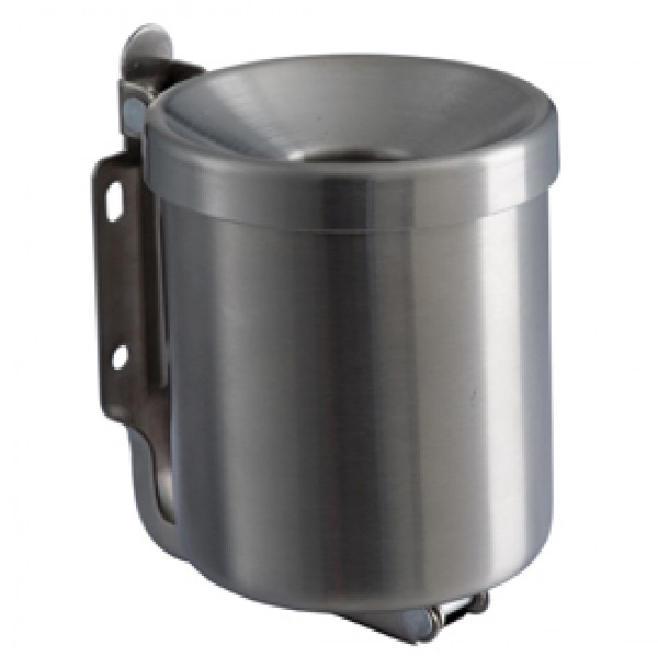 Posacenere murale Nido - diametro 13,5 cm - H 11 cm - 0,5 L - acciaio inox - Medial International Posacenere murale Nido - diametro 13,5 cm - H 11 cm - 0,5 L - acciaio inox - Medial International