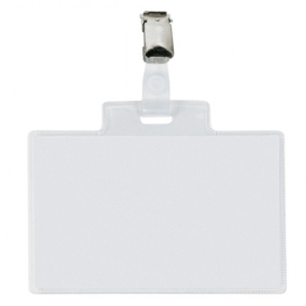 Portanome Pass 4E - 11 x 7 cm - metallo - con clip - Sei Rota - conf. 10 pezzi Portanome Pass 4E - 11 x 7 cm - metallo - con clip - Sei Rota - conf. 10 pezzi