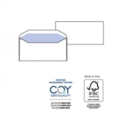 Busta Silver Matic FSC - senza finestra - gommata - 11 x 23 cm - 80 gr - bianco - Pigna Envelopes - conf. 500 pezzi