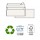 Busta a sacco Kami Strip - senza finestra - 11 x 23 cm - 100 gr - carta riciclata FSC® - bianco - Pigna - conf. 500 pezzi
