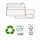 Busta a sacco Kami Strip - con finestra - 11 x 23 cm - 100 gr - carta riciclata FSC - bianco - Pigna Envelopes - conf. 500 pezzi