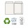 Busta a sacco Kami Strip - 16,2 x 22,9 cm - 100 gr - carta riciclata FSC® - bianco - Pigna - conf. 500 pezzi