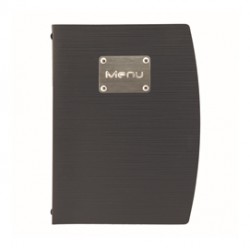 Portamenù Rio - A5 - 18x23,5 cm - 1 inserto doppio - nero - Securit