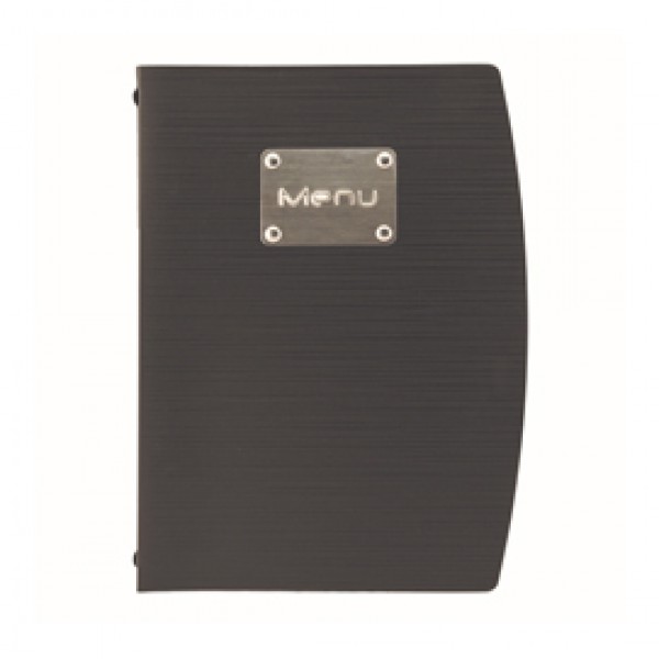 Portamenù Rio - A5 - 18x23,5 cm - 1 inserto doppio - nero - Securit Portamenù Rio - A5 - 18x23,5 cm - 1 inserto doppio - nero - Securit