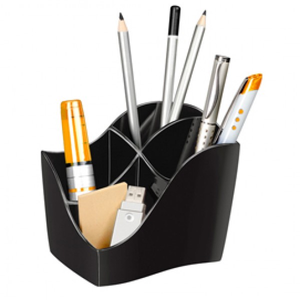 Portapenne Organizer Ellypse - 100% riciclabile - nero - 118x89 H98mm - CEP Portapenne Organizer Ellypse - 100% riciclabile - nero - 118x89 H98mm - CEP