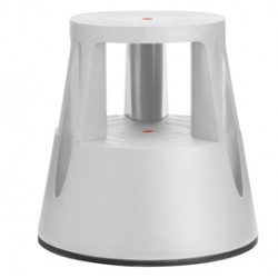 Sgabello Roll a step con ruote - 24 x 45 x 45 cm - grigio chiaro - Caimi