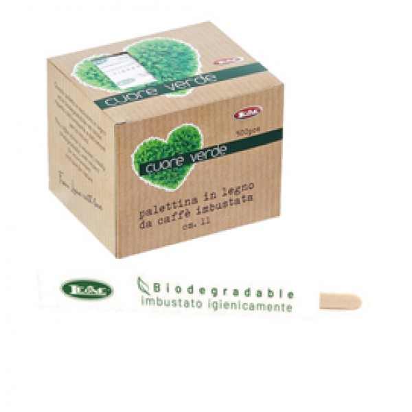 Palette in legno - imbustate singolarmente - 11 cm - Leone - conf. 500 pezzi Palette in legno - imbustate singolarmente - 11 cm - Leone - conf. 500 pezzi